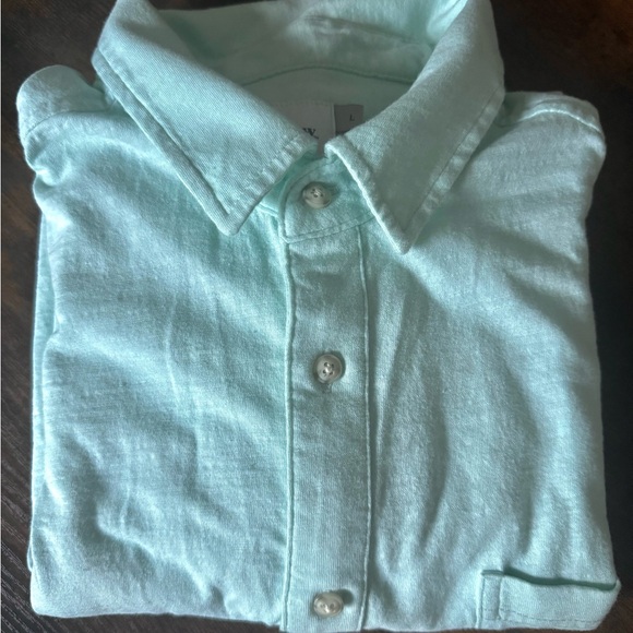 Goodfellow & Co Other - Goodfellow & Co 100% Cotton Men’s Sea Foam Green Sort Sleeve Button Shirt Large